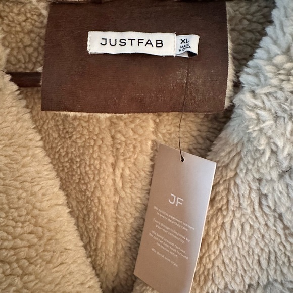 4 In 1 Shearling Faux Leather Long Coat - NWT!!! - Picture 3 of 15